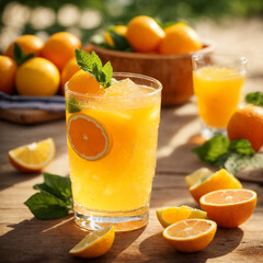 Wall Mural - fresh orange juice