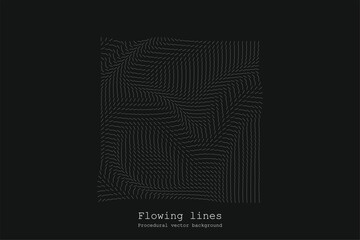 Aufkleber - Abstract Line Matrix Pattern. Noise Flow Dynamic.