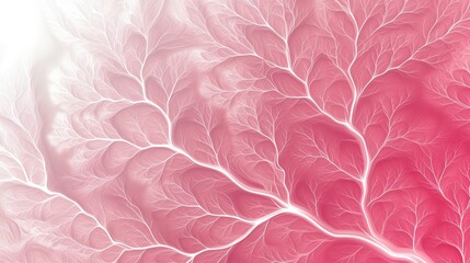Poster - Pink abstract background or screensaver in the form of white tree branches. AI generative.