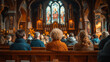 Sunday worship in church, Community