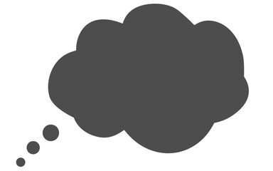 Wall Mural - Solid thought cloud icon vector image, solid vector thought bubble