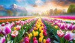 tulip flower garden destop wallpaper and background