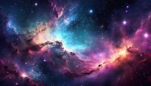 Beautiful Space Nebula Color Background