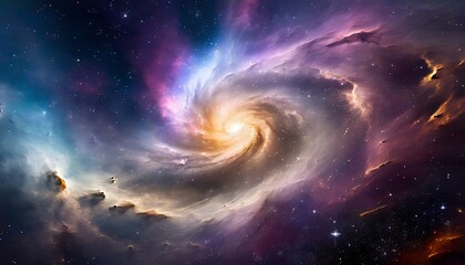 beautiful spiral nebula color background