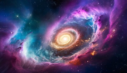beautiful spiral nebula color background