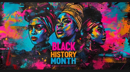 Wall Mural - a modern logo for the black history month Generative AI