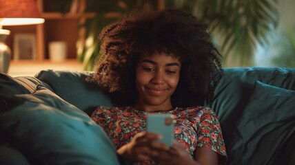 Sticker - Teenage girl looking at smartphone