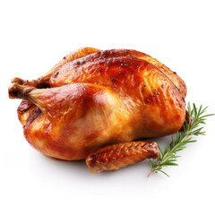 Roast Chicken isolated on white background