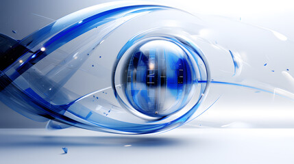 Fototapete - Abstract blue wallpaper presentstations powerpoint. background.