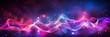 Vibrant particle wave abstract  sound and music visualization background with bright elements