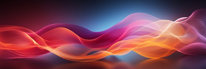 Wall Mural - Vibrant particle wave abstract background with sound and music visualization for creative design.