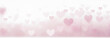 Light pink Valentine heart banner graphic for web design and Valentine's Day