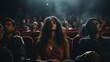 Elegant Spectacle: A Beautiful Woman Enjoys the Theater, Generative AI