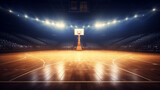 Fototapeta Fototapety sport - basketball court. sport arena . 3d render background