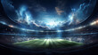 football stadium in lights. mixed media