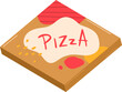 Slice of cheese pizza with pepperoni and melting cheese. Cartoon style pizza slice with toppings. Delicious food concept vector illustration.