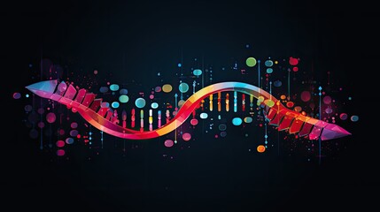 Wall Mural - Genome sequencing for personalized medicine solid color background