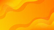 Bright orange-yellow dynamic abstract background. Modern gradient orange color. Fresh template banner for sales, events, holidays, parties, Halloween, and falling. waving shapes with soft shadow	
