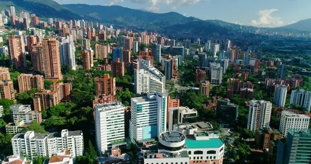 Wall Mural - El Poblado's hidden treasures and tourist attraction from above.