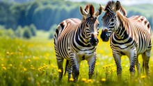 Zebra In The Grass