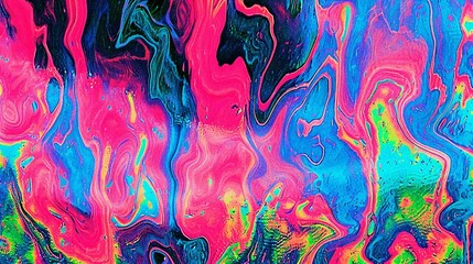 Wall Mural - pink green blue grainy liquid abstract gradient background