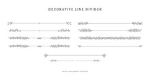 Nature Floral Vine Line Divider For Text Layout Separator Decoration Vector Element Set