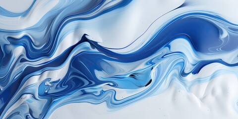 Wall Mural - High-resolution marbling design for luxury banners and packaging templates using a blue marble texture on an ice surface.