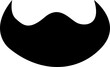 Beard icon isolated. Black and white. Vector illustration.