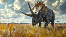 Triceratops On Wild