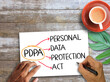 © nilawan - Personal Data Protection Act, PDPA letters written on white paper and cup of coffee on wooden tablePersonal Data Protection Act, PDPA letters written on white paper and cup of coffee on wooden table