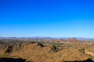 Wall Mural - Late afternoon view of Moon Valley from North Mountain park  hiking trails, Phoenix, Arizona