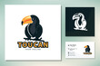 Toucan bird mascot logo design. animal head icon vector logotype