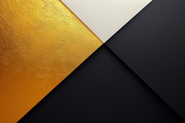 Wall Mural - Abstract luxury minimalist gradient wallpaper pattern texture in pantone white, black and gold.
