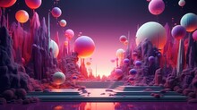 3d Background High Elevating The Senses With Vivid And Bold Color Palettes Ai Generated Illustration
