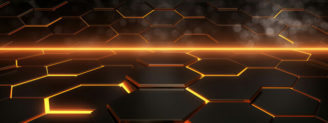 Poster - Abstraction hexagon futuristic technology modern background