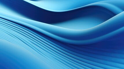 Wall Mural - 3d illustration of a classic blue abstract gradient background with lines print from the waves moder