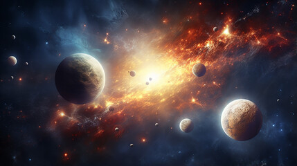 Wall Mural - astrology astronomy outer space big bang solar system