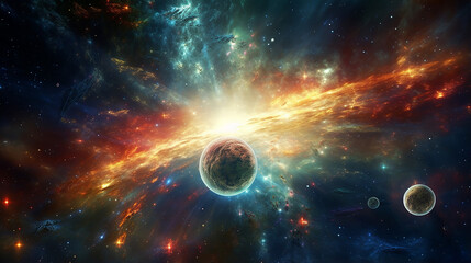 Wall Mural - astrology astronomy outer space big bang solar system