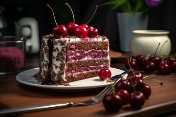 Canvas Print - Tiramisu cake pastry 