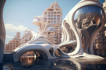 Wall Mural - Architecture in a parallel universe