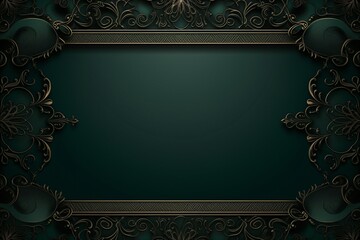 Wall Mural - green color card design with empty space for copy