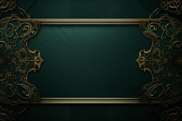 Wall Mural - green color card design with empty space for copy