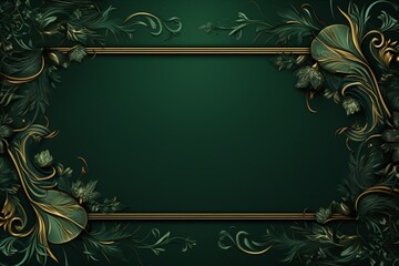 Wall Mural - green color card design with empty space for copy