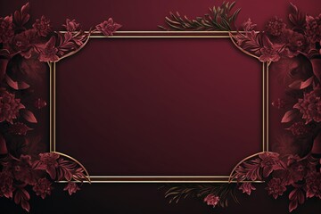 Wall Mural - maroon card with empty space for copy
