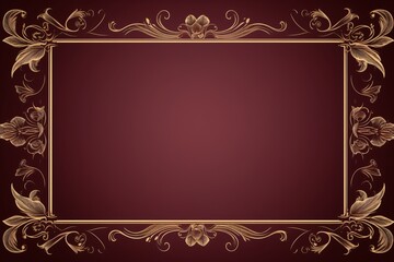 Wall Mural - red colored card design with a frame on the border for greeting card design or banner design
