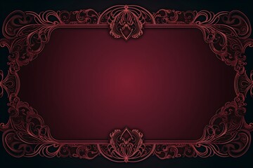 Wall Mural - red colored card design with a frame on the border for greeting card design or banner design