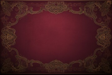Wall Mural - red colored card design with a frame on the border for greeting card design or banner design