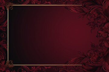 Wall Mural - red colored card design with a frame on the border for greeting card design or banner design
