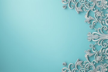 Wall Mural - light blue color greeting card background