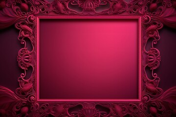 Wall Mural - A maroon-colored frame for card design or graphic design